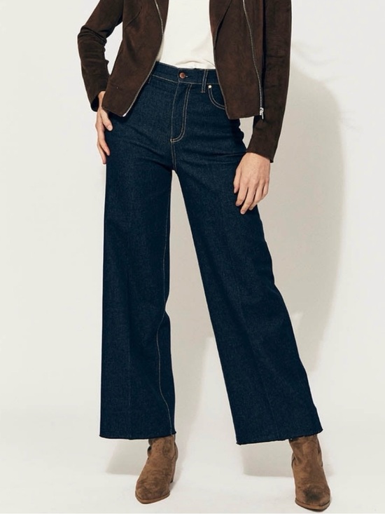Level 99 Denim - Level 99 Dark Blue Wide Leg Jeans Size 29